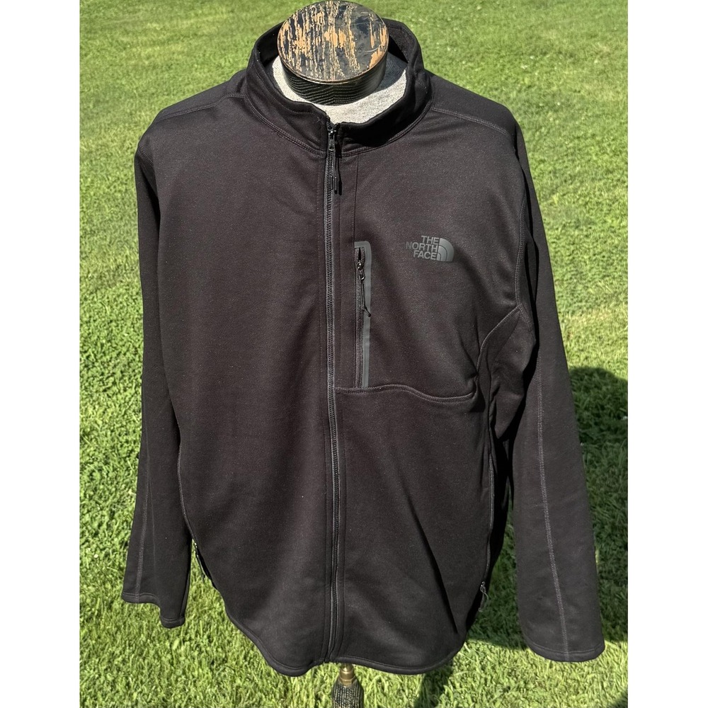 The North Face Jacket Mens 2XL Black Softshell Full Zip Fleece Lined Stretch - Picture 4 of 9